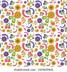 Patrón estético y floral lindo