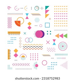 Aesthetic design illustration about abstract geometric pattern background on white background.