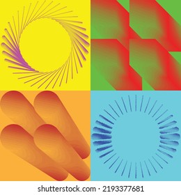 Aesthetic dotted design element. Bauhaus poster . Modern art .Abstract composition . Dots in perspective. Halftone dots texture effect .Contemporary vector design 