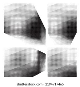 Aesthetic dotted design element. Bauhaus poster . Modern art .Abstract composition . Dots in perspective. Halftone dots texture effect .Contemporary vector design