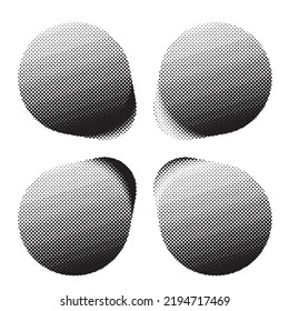 Aesthetic dotted design element. Bauhaus poster . Modern art .Abstract composition . Dots in perspective. Halftone dots texture effect .Contemporary vector design