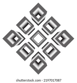 Aesthetic dotted design element. Bauhaus poster . Modern art .Abstract composition . Dots in perspective. Halftone dots texture effect .Contemporary vector design 
