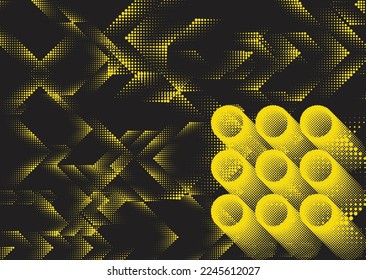ästhetisches Design-Element. Duo Tonposter. Moderne Kunst .Abstrakte Komposition . Halbtonhintergrund. Textureffekt mit Halbpunkt.Zeitgenössisches Vektordesign
