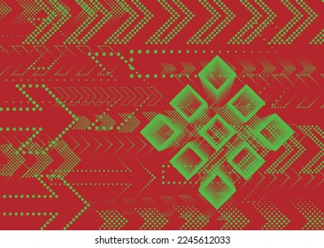 Aesthetic dotted design element. Duo tone poster . Modern art .Abstract composition . Half tone background. Halftone dots texture effect .Contemporary vector design