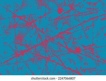 Aesthetic dotted design element. Duo tone poster . Modern art .Abstract composition . Half tone background. Halftone dots texture effect .Contemporary vector design