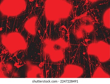 Diseño estético de puntos. Afiche de tono Duo . Arte moderno. Composición abstracta. Fondo de medio tono. Efecto de textura de puntos de semitono .Diseño vectorial contemporáneo