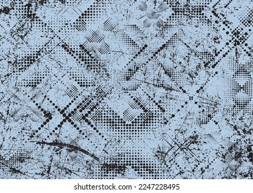 Diseño estético de puntos. Afiche de tono Duo . Arte moderno. Composición abstracta. Fondo de medio tono. Efecto de textura de puntos de semitono .Diseño vectorial contemporáneo