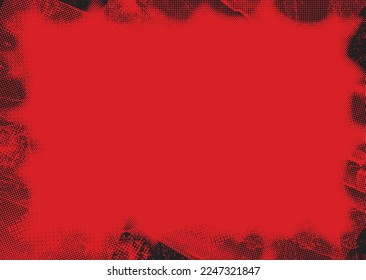 Diseño estético de puntos. Afiche de tono Duo . Arte moderno. Composición abstracta. Fondo de medio tono. Efecto de textura de puntos de semitono .Diseño vectorial contemporáneo
