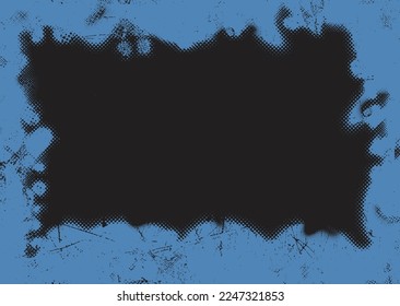 Aesthetic dotted design element. Duo tone poster . Modern art .Abstract composition . Half tone background. Halftone dots texture effect .Contemporary vector design