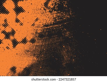 Aesthetic dotted design element. Duo tone poster . Modern art .Abstract composition . Half tone background. Halftone dots texture effect .Contemporary vector design