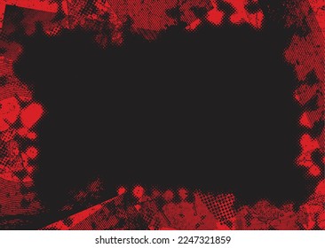 Aesthetic dotted design element. Duo tone poster . Modern art .Abstract composition . Half tone background. Halftone dots texture effect .Contemporary vector design