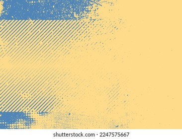 Aesthetic dotted design element. Duo tone poster . Modern art .Abstract composition . Half tone background. Halftone dots texture effect .Contemporary vector design