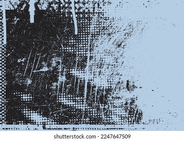Aesthetic dotted design element. Duo tone poster . Modern art .Abstract composition . Half tone background. Halftone dots texture effect .Contemporary vector design - Shutterstock ID 2247647509