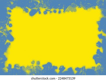 Diseño estético de puntos. Afiche de tono Duo . Arte moderno. Composición abstracta. Fondo de medio tono. Efecto de textura de puntos de semitono .Diseño vectorial contemporáneo