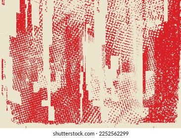 Aesthetic dotted design element. Duo tone poster . Modern art .Abstract composition . Half tone background. Halftone dots texture effect .Contemporary vector design
