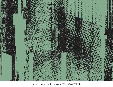 Aesthetic dotted design element. Duo tone poster . Modern art .Abstract composition . Half tone background. Halftone dots texture effect .Contemporary vector design