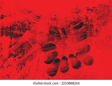 Aesthetic dotted design element. Duo tone poster . Modern art .Abstract composition . Half tone background. Halftone dots texture effect .Contemporary vector design