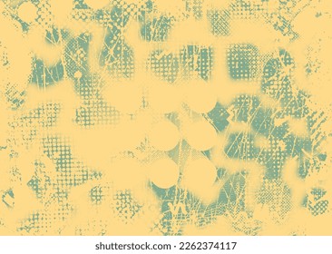 Aesthetic dotted design element. Duo tone poster . Modern art .Abstract composition . Half tone background. Halftone dots texture effect .Contemporary vector design