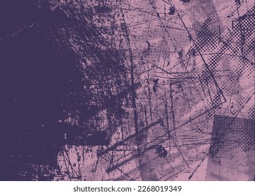 Aesthetic dotted design element. Duo tone poster . Modern art .Abstract composition . Half tone background. Halftone dots texture effect .Contemporary vector design