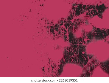 Aesthetic dotted design element. Duo tone poster . Modern art .Abstract composition . Half tone background. Halftone dots texture effect .Contemporary vector design