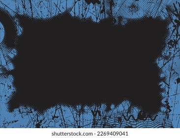 Aesthetic dotted design element. Duo tone poster . Modern art .Abstract composition . Half tone background. Halftone dots texture effect .Contemporary vector design