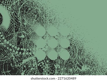 Aesthetic dotted design element. Duo tone poster . Modern art .Abstract composition . Half tone background. Halftone dots texture effect .Contemporary vector design
