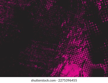 Aesthetic dotted design element. Duo tone poster . Modern art .Abstract composition . Half tone background. Halftone dots texture effect .Contemporary vector design