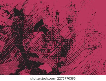 Diseño estético de puntos. Afiche de tono Duo . Arte moderno. Composición abstracta. Fondo de medio tono. Efecto de textura de puntos de semitono .Diseño vectorial contemporáneo