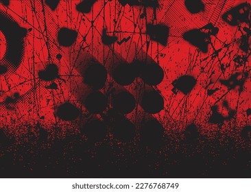 Aesthetic dotted design element. Duo tone poster . Modern art .Abstract composition . Half tone background. Halftone dots texture effect .Contemporary vector design