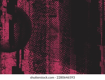Aesthetic dotted design element. Duo tone poster . Modern art .Abstract composition . Half tone background. Halftone dots texture effect .Contemporary vector design