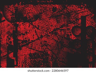 Aesthetic dotted design element. Duo tone poster . Modern art .Abstract composition . Half tone background. Halftone dots texture effect .Contemporary vector design