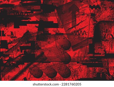 Aesthetic dotted design element. Duo tone poster . Modern art .Abstract composition . Half tone background. Halftone dots texture effect .Contemporary vector design