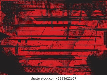 Aesthetic dotted design element. Duo tone poster . Modern art .Abstract composition . Half tone background. Halftone dots texture effect .Contemporary vector design