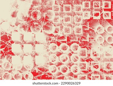 Diseño estético de puntos. Afiche de tono Duo . Arte moderno. Composición abstracta. Fondo de medio tono. Efecto de textura de puntos de semitono .Diseño vectorial contemporáneo