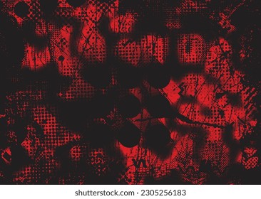 Aesthetic dotted design element. Duo tone poster . Modern art .Abstract composition . Half tone background. Halftone dots texture effect .Contemporary vector design