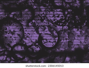 Aesthetic dotted design element. Duo tone poster . Modern art .Abstract composition . Half tone background. Halftone dots texture effect .Contemporary vector design