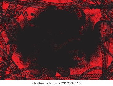 Diseño estético de puntos. Afiche de tono Duo . Arte moderno. Composición abstracta. Fondo de medio tono. Efecto de textura de puntos de semitono .Diseño vectorial contemporáneo