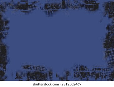 Diseño estético de puntos. Afiche de tono Duo . Arte moderno. Composición abstracta. Fondo de medio tono. Efecto de textura de puntos de semitono .Diseño vectorial contemporáneo