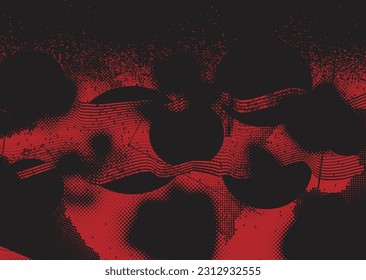 Aesthetic dotted design element. Duo tone poster . Modern art .Abstract composition . Half tone background. Halftone dots texture effect .Contemporary vector design