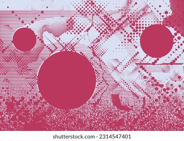 Diseño estético de puntos. Afiche de tono Duo . Arte moderno. Composición abstracta. Fondo de medio tono. Efecto de textura de puntos de semitono .Diseño vectorial contemporáneo
