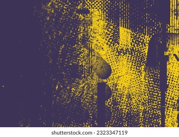 Diseño estético de puntos. Afiche de tono Duo . Arte moderno. Composición abstracta. Fondo de medio tono. Efecto de textura de puntos de semitono .Diseño vectorial contemporáneo
