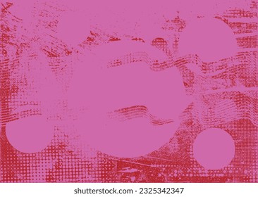 Aesthetic dotted design element. Duo tone, grunge poster . Modern art .Abstract, grungy composition . Half tone background. Halftone dots texture effect .Contemporary vector. Grange design.