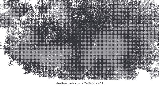 Aesthetic dotted design element. Duo tone poster . Modern art .Abstract composition . Half tone background. Halftone dots texture effect