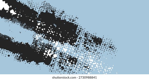 Aesthetic dotted design element. Duo tone poster . Modern art .Abstract composition