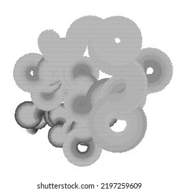 Diseño estético de puntos. ... Arte moderno. Composición abstracta. Puntos en perspectiva. Efecto de textura de puntos de semitono .Diseño vectorial contemporáneo 