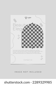 Aesthetic elegant flyer template suitable for fashion advertisement