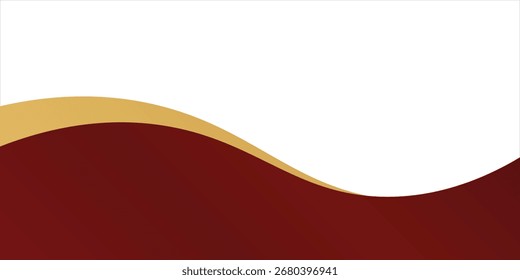 Ästhetische elegante Gold Banner Kopfzeile Welle rot und gold.EPS 10