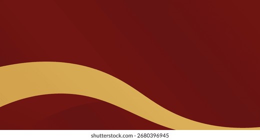 Estética Elegante Oro Anuncio Cabecera Onda Rojo y Oro.Eps 10