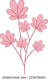 aesthetic element pink leaf