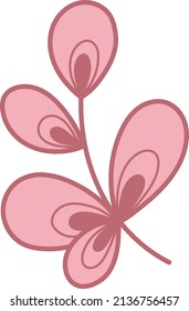 aesthetic element pink leaf